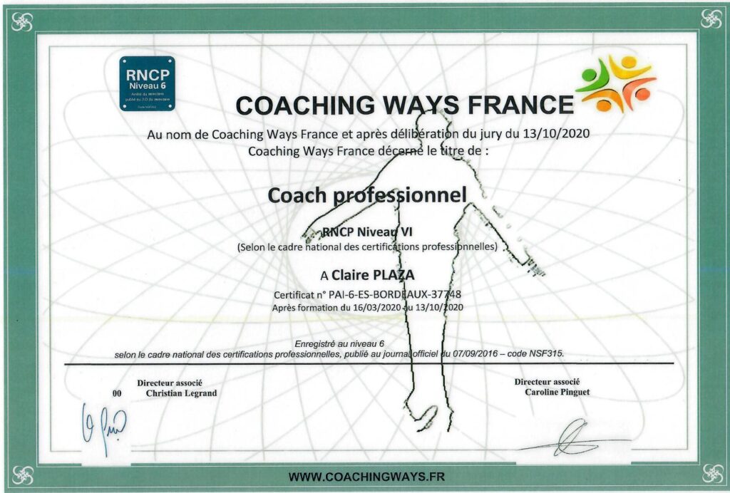 Certification Coach Professionnelle